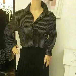 Devon windsor trendy elegant A  line dark blue full length pleated skirt 10